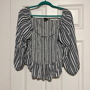 AE Striped Blouse Size L
